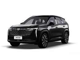 Black Geely Atlas Supreme Variant SUV Bensin Mobil Bensin Ruang Besar