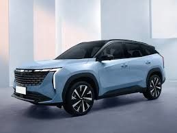 Warna Biru Geely Atlas Boue Mini SUV Gasoline Kota Mobil Kecepatan Tinggi